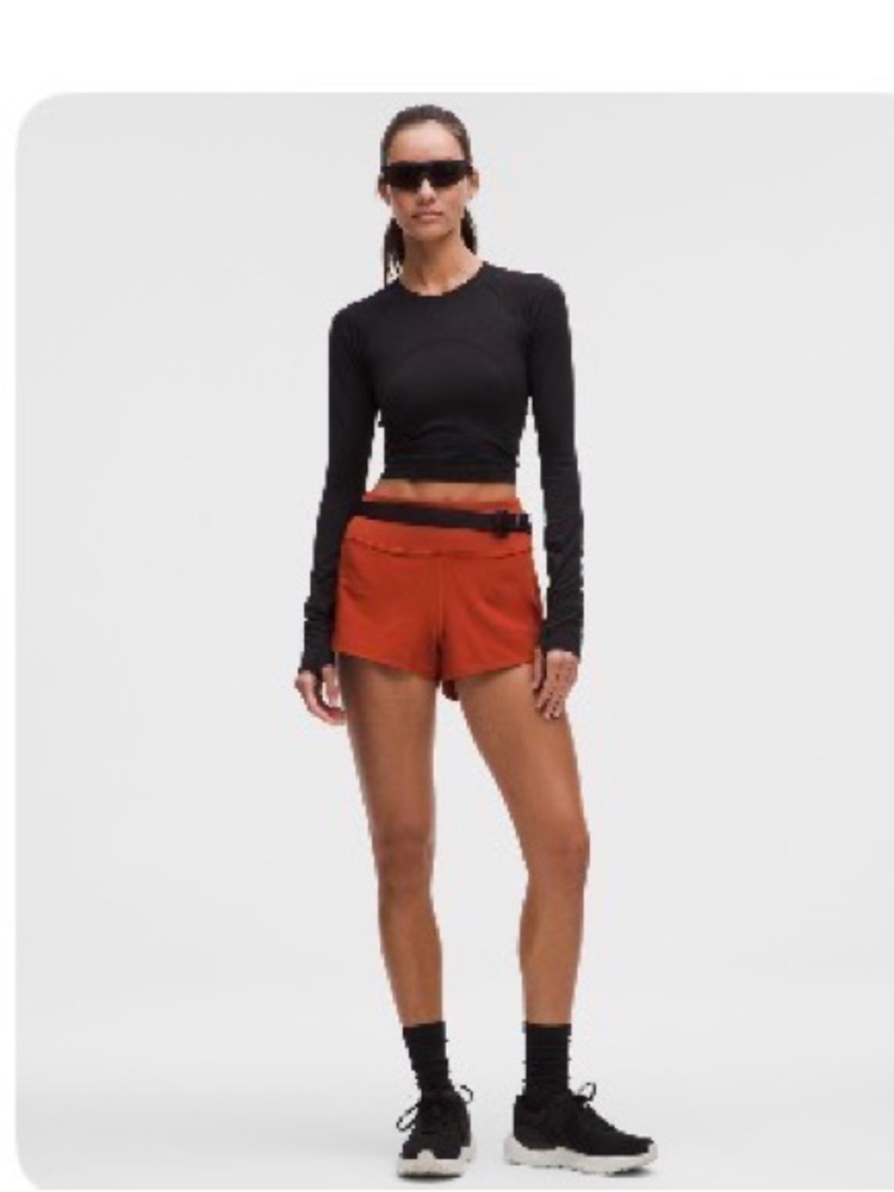 lululemon athletica Women's Rust Orange Athletic Shorts